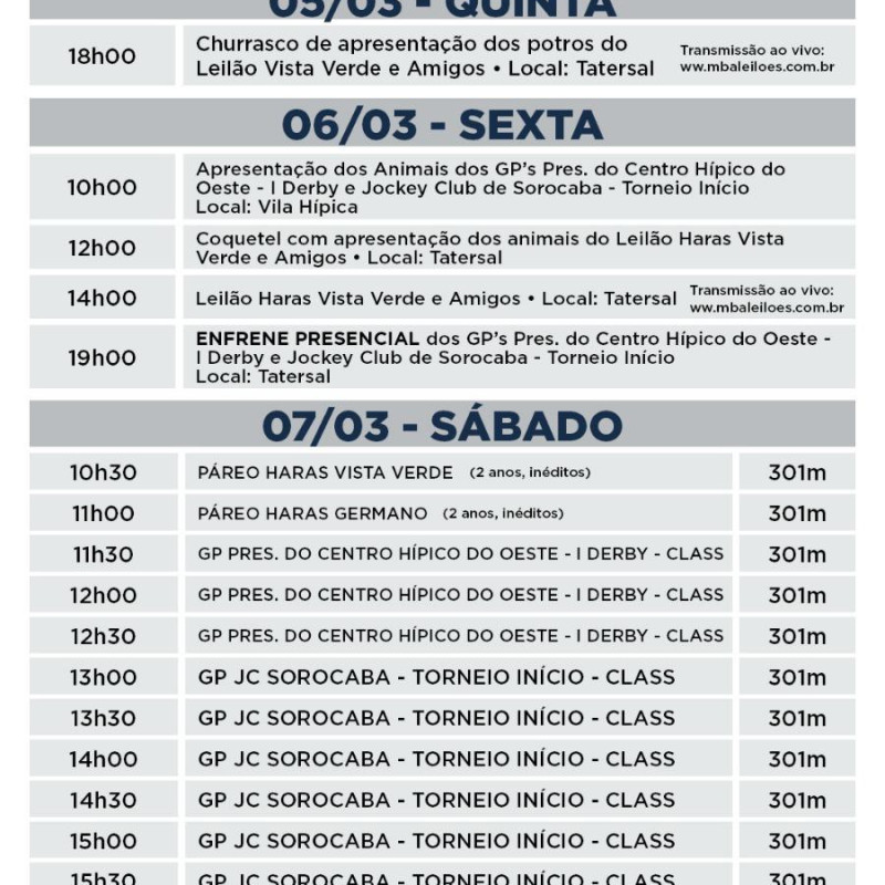 Ler mais sobre Venham se emocionar, com as corridas de Quarto de Milha!