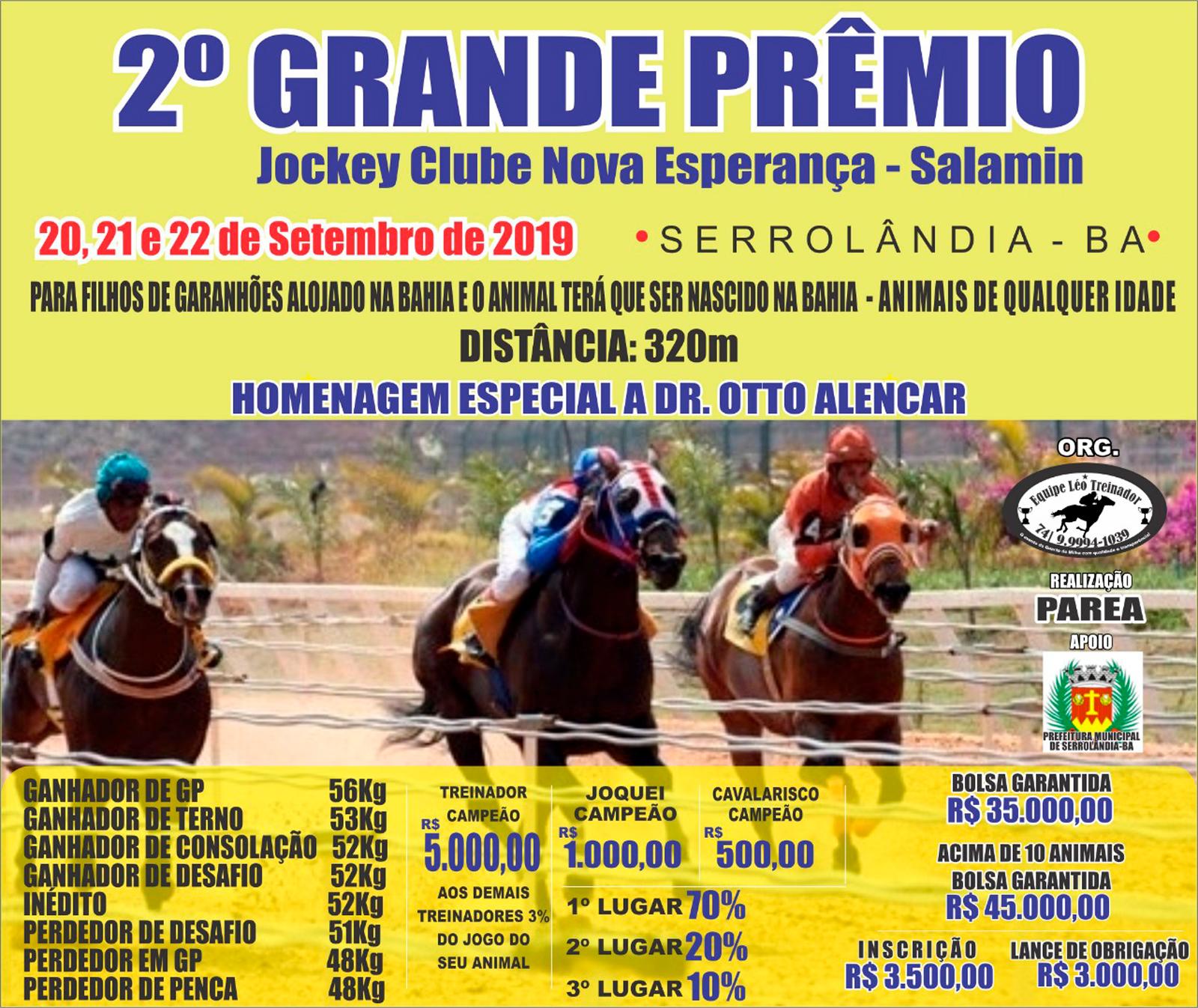 2º GP JOCKEY CLUB NOVA ESPERANÇA - SALAMIN