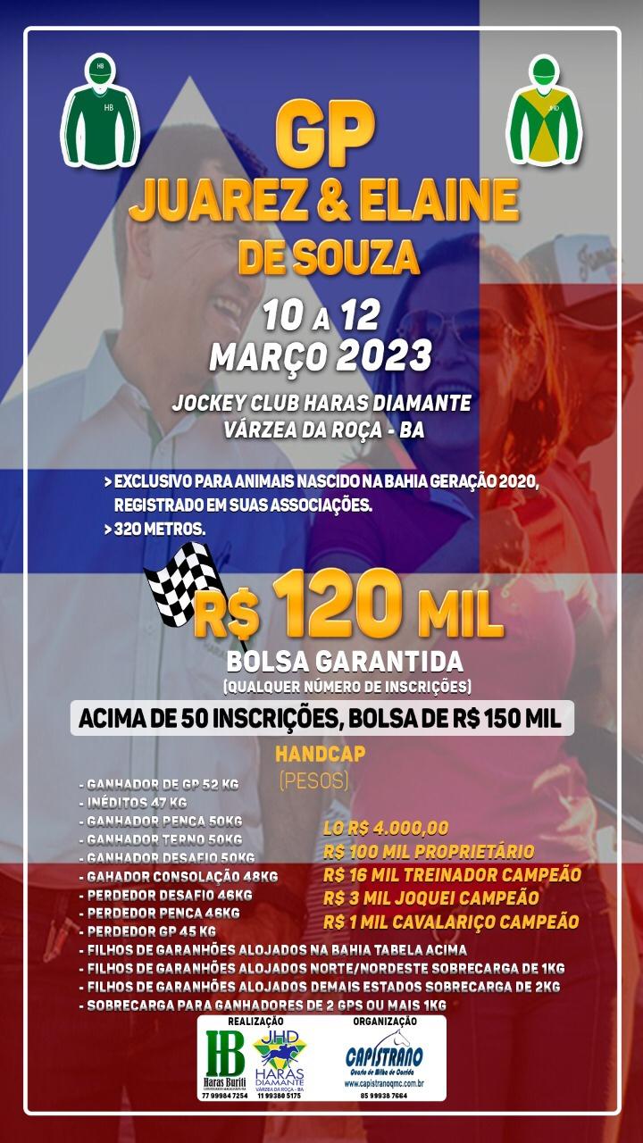  10 a 12 de março de 2023 GP Juarez & Elaine  - Ba